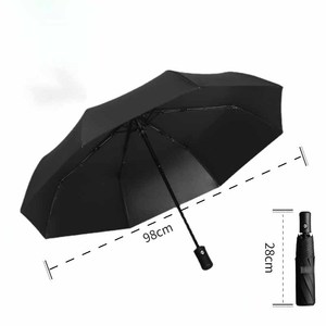 IStapromo Gifts Wholesale Automatic 10 Ribs 3 Fold <b>Umbrella</b> UV Black Coating Sun Rain Dual Use <b>Windproof</b> Custom Logo Folding - Product Image 6