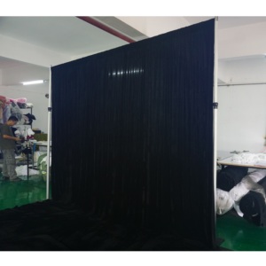 Instalación Rápida, Tubo de Aluminio Modular Ajustable y Cortina de Terciopelo Plateada para Exhibición en Cabina de Fotos - Product Image 1