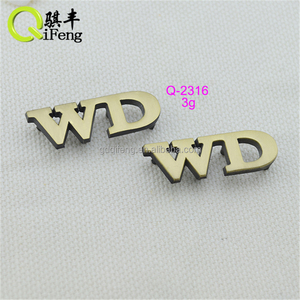 Carta de Metal logotipo para bolsa de marca de separados logotipo con arandela para carteras pequeñas Q-3898 - Product Image 3