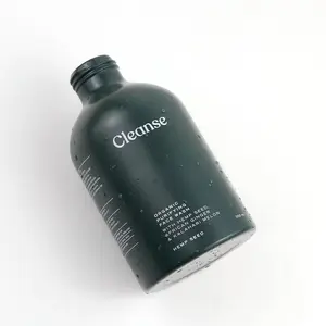 Neue Technologie mattgrüne Aluminium-Pump flasche für kosmetischen Shampoo-Gel reiniger