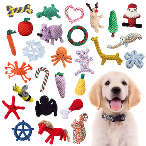 Jouet en corde tressée pour chien en gros Jouet à mâcher en corde de coton naturel pour chien - Product Image 1