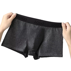 Caleçons de base pour hommes avec logo personnalisé ceinture élastique avec pochette de renflement RTS motif tricoté sous-vêtements de grande taille en tissu - Product Image 1
