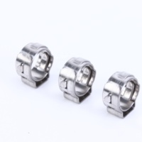 Colliers de serrage simples pour tuyaux 8,0 mm à sertir en acier inoxydable 304, série Micro-Gear, pour l'automobile, les appareils électroménagers et l'industrie