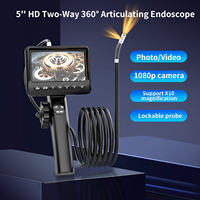 Nuevo Endoscopio Industrial Articulado de 360° HD IP67 Resistente al Agua con Pantalla IPS Grande de 5.0'' para Inspección de Ductos de Aire Acondicionado