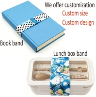 Conception personnalisée de livre en caoutchouc Taille personnalisée Boîte à lunch Bande Sublimation Partout Impression Bande de livre élastique