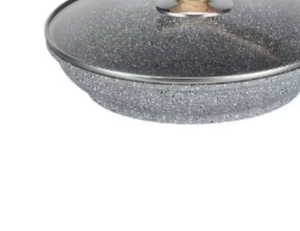Cozinha clássica 24 \ "Deep Metal Frigideira com Punho Removível Preto e Branco Dot Impresso Tampa de Vidro MGC - Product Image 2