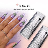 Easywell personnalisé en gros marque privée gel doux ongles de cercueil luxe personnalisé fait à la main presse sur faux ongles
