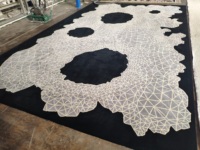 Tapis moderne en laine de Nouvelle-Zélande, tufté à la main, à boucles, avec envers en latex, pour salon et chambre à coucher