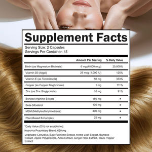 Cápsulas de biotina pura 90 cápsulas con MSM para una vitalidad diaria equilibrada y soporte de bienestar natural - Product Image 4