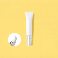 Tube en plastique PE mat de 15 g 15 ml avec bouchon à vis et applicateur en céramique pour rouge à lèvres et brillant à lèvres, diamètre 19 mm
