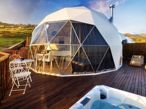 Carpa de Lujo Tipo Invernadero de Cristal, Domo Geodésico con Estructura de Acero para Glamping en Venta - Product Image 5