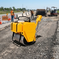 Compacteur routier portatif haute efficacité RWYL22, rouleau vibratoire monocylindre de 15 kN avec moteur Honda