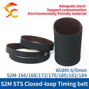 ส่งมอบสายพานยาง S2M/<span class=keywords><strong>STS</strong></span> 166/168/172/176/180/182/184มม. สายพานยาง S2M แบบวงแหวนปิดสำหรับงานอุตสาหกรรมขนาด9มม. อย่างรวดเร็ว - Product Image 2