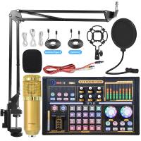 Ensemble de carte son BM 800 Professional PC Dj18, microphone à condensateur de studio BM800 pour karaoké, podcast et enregistrement en studio