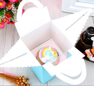 Groothandel Op Maat Kerst Draagbare Vouw Cadeau Snoep Papier Nieuwjaar Geschenkverpakking Papier 1 Gat Cupcake Dozen - Product Image 4