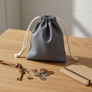 Bolsas de Algodón Gris Oscuro con Cordón - Embalaje Reciclable para Regalos y Almacenamiento con Logotipo Personalizado para Relojes - Product Image 1