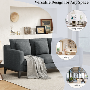 OE HOME Modern Minimalist 3-seat Corner <b>Sofa</b> Wooden Legs Adjustable Convertible Fabric <b>Cover</b> for Living Room Bedroom Apartment - Product Image 6