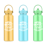 Meilleure vente Logo personnalisé sans BPA poignée de bouteille d'eau pour l'école des enfants Sports voyage Gym Tumbler