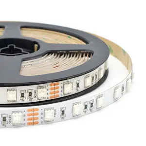 Sıcak satış Sanan çip 60 LEDs/M 12W 12VDC 24VDC RGB renk 5050 RGB LED şerit LED şeritler