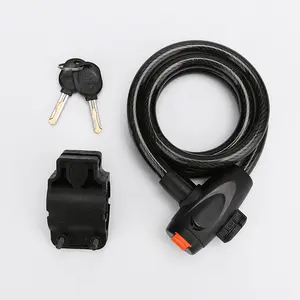 Jinjian-cerradura de cable de acero recubierto de PVC para bicicleta y bicicleta eléctrica, cierre de buena calidad, precio barato, 12x1200mm