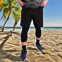 Shorts de bain pour hommes en maille extensible 4 directions, coupe mi-taille, séchage rapide, imperméables, couleur unie, style urbain, pour le surf et la natation, vente en gros personnalisée