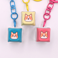 Porte-clés Fidget personnalisé en forme de touche de clavier, design mignon, plusieurs couleurs, pour clavier