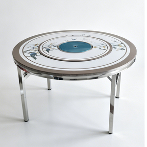 Plateau tournant pliant robuste en acier inoxydable à motifs colorés <span class=keywords><strong>pour</strong></span> table de banquet, idéal <span class=keywords><strong>pour</strong></span> la maison, les restaurants, le hot pot et le barbecue - Product Image 6