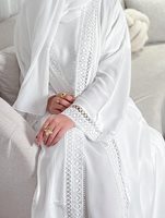 Ensemble Abaya Cardigan Brodé de Dentelle Personnalisé Mexizo pour Femmes Musulmanes – Vêtements Islamiques de Dubaï pour Femmes – Tenue Modeste