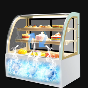 Vitrine réfrigérée pour gâteaux en verre incurvé, armoire réfrigérée pour boulangerie, 3 niveaux, éclairage LED, réfrigérateur à desserts pour café, supermarché - Product Image 6