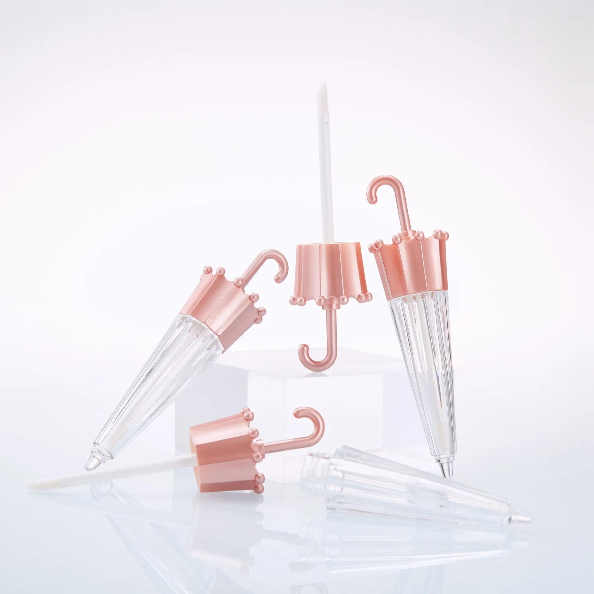 VMAE Wholesale Lip Gloss Containers Empty Lip Gloss Tubes With Brush Mini Umbrella Style Custom Private Label