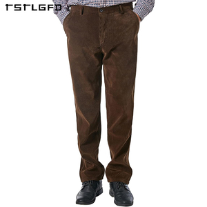 Custom High Quality Vintage <strong>Classic</strong> <strong>Men's</strong> <strong>Corduroy</strong> <strong>Trousers</strong> 100% Organic Cotton Straight Luxury Casual <strong>Corduroy</strong> Pants for <strong>Men</strong> - Product Image 2