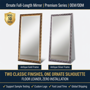 Vintage Dressing <strong>Mirror</strong> Carved European Style Gold Antique <strong>Mirror</strong> Full Length Large <strong>Mirror</strong> - Product Image 3