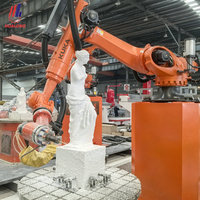 Machine de gravure CNC à 7 axes Hualong avec logiciel Sprut CAM, haute précision pour le traitement de la pierre (marbre et granit)
