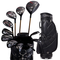 Ensemble de golf professionnel pour hommes, manche en carbone haute performance, driver en alliage de titane avec poignée en caoutchouc souple antidérapante et sac de luxe