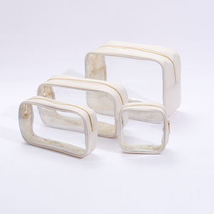 Pochette <span class=keywords><strong>de</strong></span> <span class=keywords><strong>toilette</strong></span> <span class=keywords><strong>de</strong></span> voyage transparente pour filles, pochette <span class=keywords><strong>de</strong></span> maquillage étanche en PVC personnalisée, avec fermeture éclair, pour femmes - Product Image 4