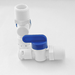 <b>Water</b> Purifier Connector 4 Point External Thread To 2 Point Ball Valve Switch For Home Kitchen <b>Water</b> <b>Dispenser</b> - Product Image 1