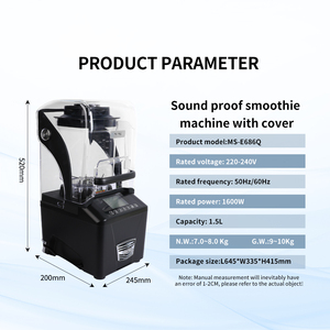 Wholesale Multi Functional Stainless Steel Fresh Fruit <b>Blender</b> 110V/220V <b>Portable</b> High Speed Ice <b>Blender</b> MS-E686Q Ice Smoothie H - Product Image 2
