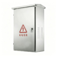Armoire réseau extérieure étanche en acier inoxydable, boîtier de surveillance sur pied résistant à l'eau, amplificateur de puissance, commutateur