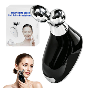 เครื่องนวดหน้าแบบชาร์จไฟได้ ปรับระดับความแรงได้ 5 ระดับ เครื่องนวดหน้าแบบพกพา ลูกกลิ้งนวดหน้าอิเล็กทรอนิกส์ 3 มิติ สำหรับนวดระบบน้ำเหลือง - Product Image 1