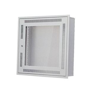 Gabinete de pared SOHO de 19 pulgadas 12U 600x150mm 600x300mm con puerta frontal de vidrio templado, unidad de terminación ONU/ONT, color blanco RAL9010, en stock. - Product Image 5