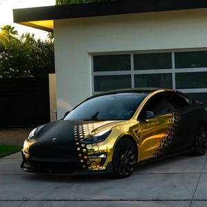 Adesivi <span class=keywords><strong>auto</strong></span> personalizzati 1,52x18m Super tiranno in oro pellicola per <span class=keywords><strong>auto</strong></span> avvolti in vinile autoadesivo per animali domestici per il corpo in TPU - Product Image 3