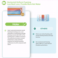 Chauffe-eau solaire Haier à tubes sous vide 50 litres 150l 200l 240l 300l Tk-5 avec réflecteur