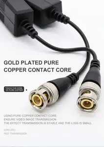 FansuTi Surveillance CCTV UTP <span class=keywords><strong>BNC</strong></span> vers <span class=keywords><strong>Rj45</strong></span> Convertisseur 1080P Passif 2MP Vidéo Balun pour Caméra IP CCTV - Product Image 3