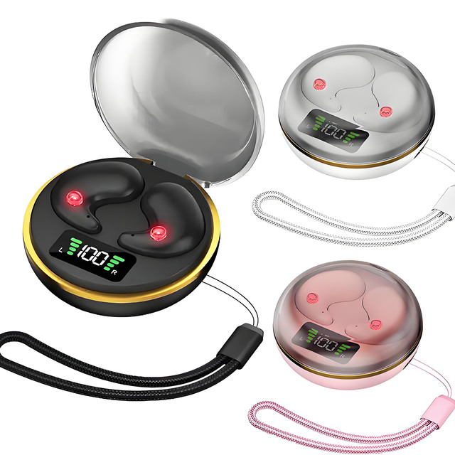 BY8 Earbuds Sleep Low Latency In-Ear Sleep Wireless Headphones Mini Invisible Non-Noise Cancelling for Active Lifestyle