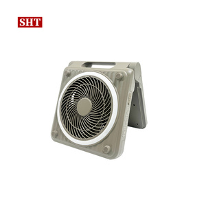 Ventilador de Pie Silencioso con Altura Ajustable para Viajes, Ventilador Plegable de Energía Solar para Exteriores - Product Image 1