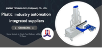 Machine de thermoformage robotisée à entrée latérale en acier inoxydable, conforme aux normes alimentaires et pour boissons, avec cycle de thermostabilité en moins de 3,5 s, disponible en stock usine.