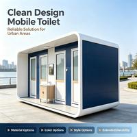 Toilettes publiques préfabriquées durables pour l'extérieur avec lavabo, style personnalisé, cabine d'assainissement urbaine, toilettes mobiles