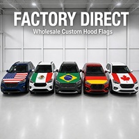 Traitement à bas prix personnalisé de haute qualité élastique polyester Cap-Vert capot de voiture drapeau rétroviseur couverture drapeau