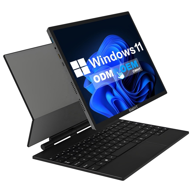New N95 14-Inch IPS Touch Screen 16GB+512GB Mini Computer 2-in-1 Tablet PC with Built-in Cooling Fan Keyboard Personal Computer