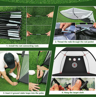 Logo personnalisé Aides à l'entraînement pour le swing de golf Filets de conduite et d'écaillage pour la pratique de la frappe Filet pour les golfeurs